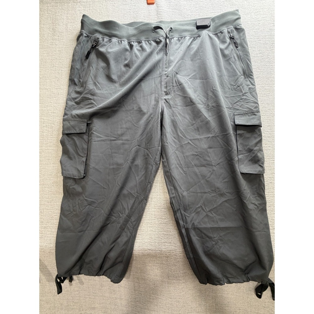 Soothfeel Cargo Pants Womens 3XL Gray Moisture Wicking Relaxed Fit Wide Leg